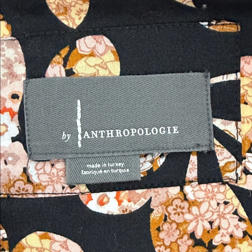 Anthropology Somerset Floral Mini Dress with Pink and Orange Accents size XS - Picture 7 of 15